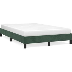 VidaXL Bedframe Fluweel Donkergroen 120x200 cm