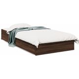 vidaXL Bedframe met lades bewerkt hout bruin eikenkleurig 90x190 cm