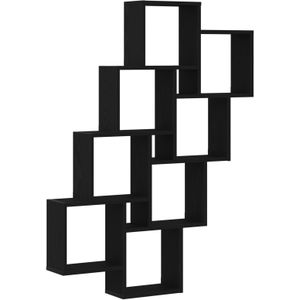 vidaXL Wandkast Zwart Eiken 90x15x119,5 cm Geengineerd Hout