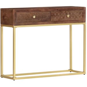 vidaXL Wandtafel 90x30x75 cm massief mangohout