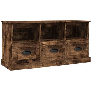 vidaXL Tv-meubel 100x35x50 cm bewerkt hout gerookt eikenkleurig