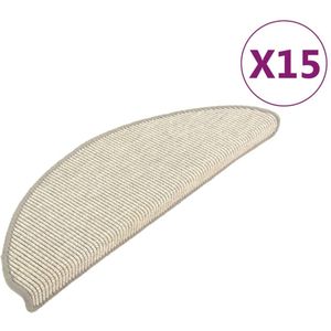 vidaXL Trapmatten zelfklevend 15 st 65x21x4 cm zilverkleurig