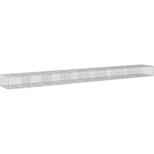 vidaXL Schanskorf 800x100x50 cm gegalvaniseerd ijzer zilverkleurig