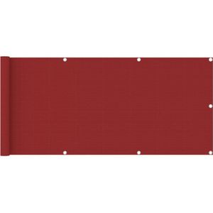 vidaXL Balkonscherm 75x400 cm HDPE rood
