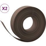 vidaXL Tuinranden 2 st 10 m 15 cm polyetheen bruin
