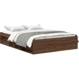 vidaXL Bedframe bruin eikenkleur 150x200 cm King Size