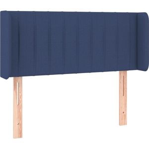 vidaXL Hoofdbord met randen 103x16x78/88 cm stof blauw