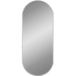 vidaXL Wandspiegel 60x25 cm ovaal zilverkleurig