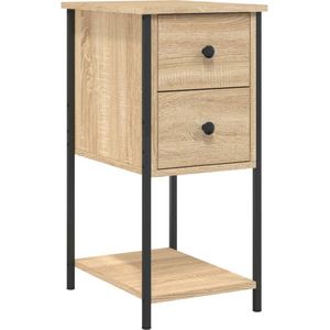 VidaXL Nachtkastje 32x42x70 cm Bewerkt Hout Sonoma Eikenkleurig