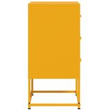 vidaXL Nachtkastjes 2 st 36x39x78 cm staal mosterdgeel