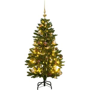 vidaXL Kunstkerstboom met scharnieren 150 LED's en kerstballen 150 cm