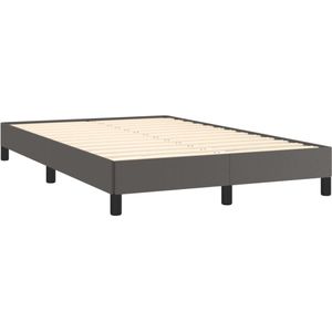 vidaXL Bedframe kunstleer grijs 120x190 cm