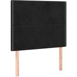 vidaXL Hoofdbord LED 80x5x118/128 cm fluweel zwart