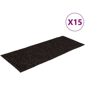 vidaXL 15 st Trapmatten zelfklevend rechthoekig 60x25 cm bruin