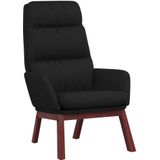 vidaXL Relaxstoel stof zwart