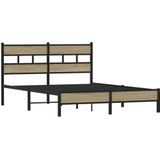 vidaXL Bedframe zonder matras hout sonoma eikenkleurig 150x200 cm