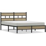 vidaXL Bedframe zonder matras hout sonoma eikenkleurig 150x200 cm