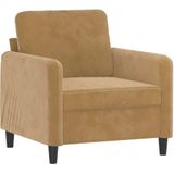 vidaXL - 3-delige - Loungeset - fluweel - bruin