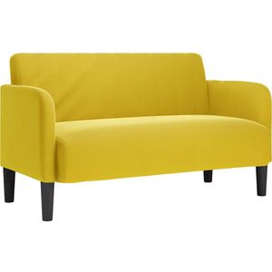 vidaXL Loveseat bank 109 cm fluweel geel