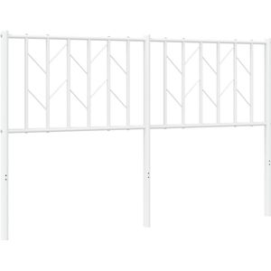 vidaXL Hoofdbord 140 cm metaal wit