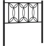 vidaXL Hoofdbord 75 cm metaal zwart