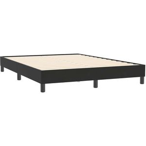 vidaXL Bedframe zonder matras 160x210 cm fluweel zwart