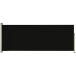 vidaXL Windscherm uittrekbaar 117x300 cm zwart