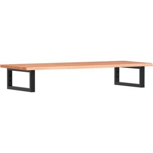 vidaXL Badkamer wandschap staal en massief eikenhout