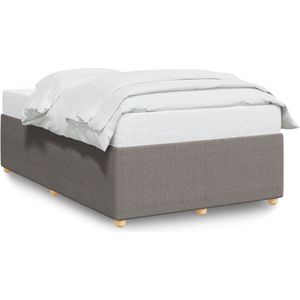 vidaXL Bedframe zonder matras 120x190 cm stof taupe