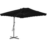 VidaXL Parasol Stalen Paal 250x250x230 cm Zwart