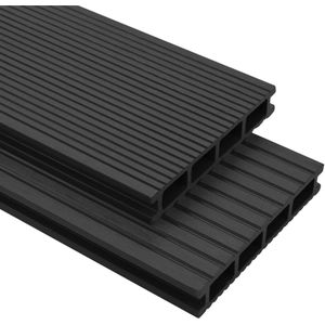 vidaXL - Terrasplanken - HKC - met - accessoires - 25 - m² - 4 - m - antraciet