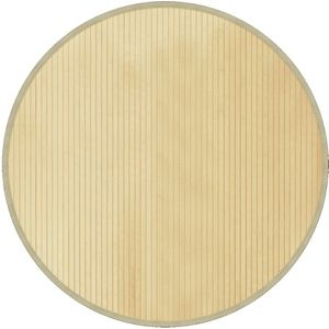 vidaXL Vloerkleed rond 100 cm bamboe lichtnaturel