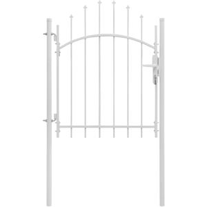 vidaXL-Poort-1x1,75-m-staal-wit