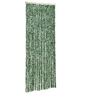 vidaXL-Vliegengordijn-100x230-cm-chenille-groen-en-wit