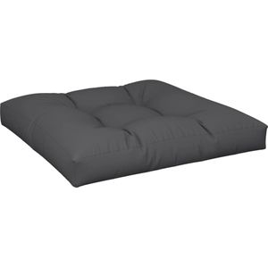 vidaXL Palletkussen 70x70x12 cm stof zwart