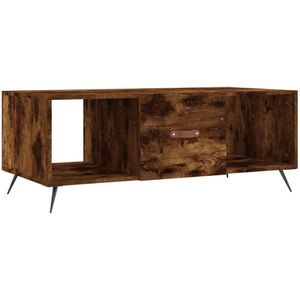 VidaXL Salontafel 102x50x40 cm - Bewerkt Hout - Gerookt Eikenkleurig