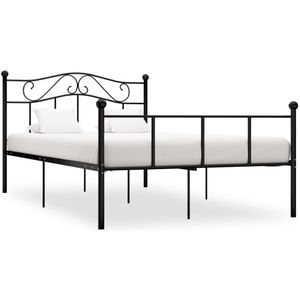 vidaXL Bedframe metaal zwart 120x200 cm