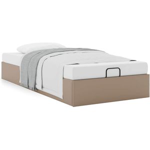 vidaXL Bedframe zonder matras 90x190 cm kunstleer cappuccinokleurig