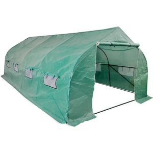 VidaXL Tuinkas Walk-in Draagbare Polytunnel met Stalen Frame 18 m²