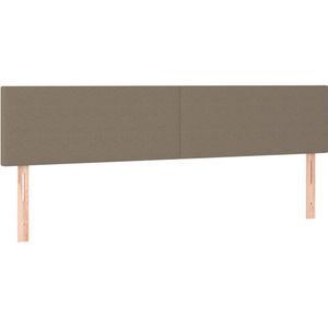 vidaXL Hoofdborden 2 st 90x5x78/88 cm stof taupe