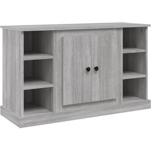 vidaXL Dressoir 100x35,5x60 cm bewerkt hout grijs sonoma eikenkleurig