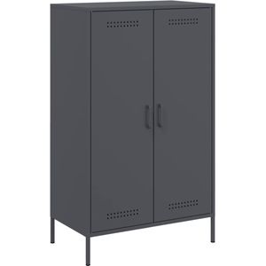 vidaXL - Hoge - kastx39x113 - cm - staal - antracietkleurig