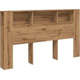 vidaXL Hoofdbordkast 180x18,5x102,5 cm bewerkt hout artisanaal eiken