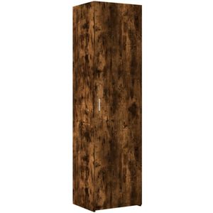 vidaXL Hoge kast 50x42,5x185 cm bewerkt hout gerookt eikenkleurig