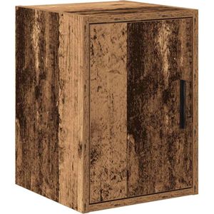 vidaXL Garage wandkast bewerkt hout oud hout