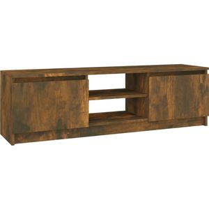 VidaXL Tv-meubel 120x30x35,5 cm - Bewerkt Hout - Gerookt Eikenkleurig