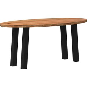 vidaXL Eettafel 180x90x74 cm ovaal massief eikenhout lichtbruin