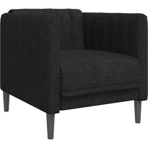 vidaXL Fauteuil stof zwart