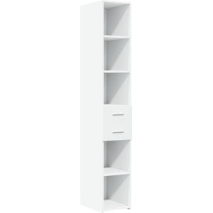 vidaXL Hoge kast 30x42,5x185 cm bewerkt hout wit