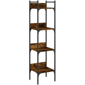 vidaXL Boekenkast 4-laags 35x30x138,5 cm bewerkt hout gerookt eiken